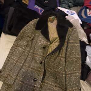 Vintage Pendleton Faux Fur Collar Tweed Plaid Wool Lined Coat